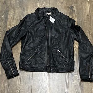 Hollister Vegan Faux Leather Jacket. NWT Large